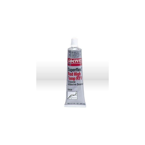 Loctite Silicone Sealant, SuperflexR Red High Temp RTV, Silicone Adhesive Sealant 80 ml Tube, Carded LOC59630 - main